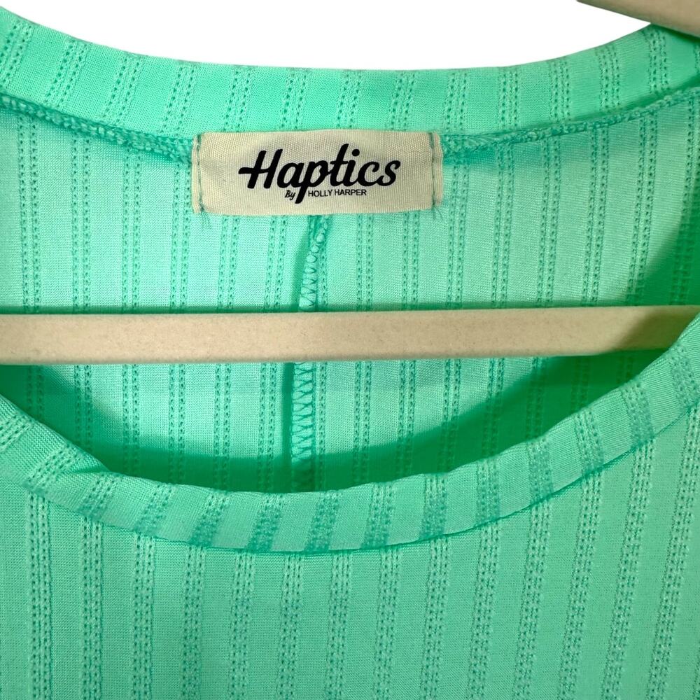 Haptics Vibrant Green Ruffle 3/4 Sleeve Top Size 2X - Picture 3 of 3